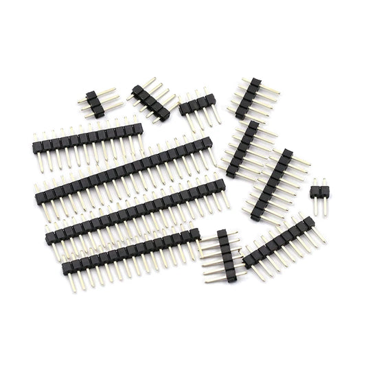 20PCS Gold Plating 2.54mm Single Row Male Pin Header 1x2P/3/4/5/6/8/10P/12/20 40Pin Strip Connector Peaceful Pleasures Health and Wellness 1x2P