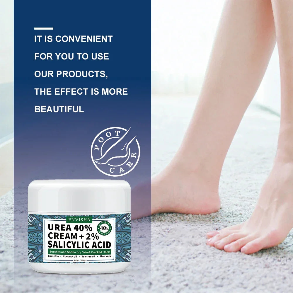 ENVISHA Foot Cream – Urea 40% for Cracked Heels & Dry Skin 120g Foot Cream Peaceful Pleasures Health and Wellness