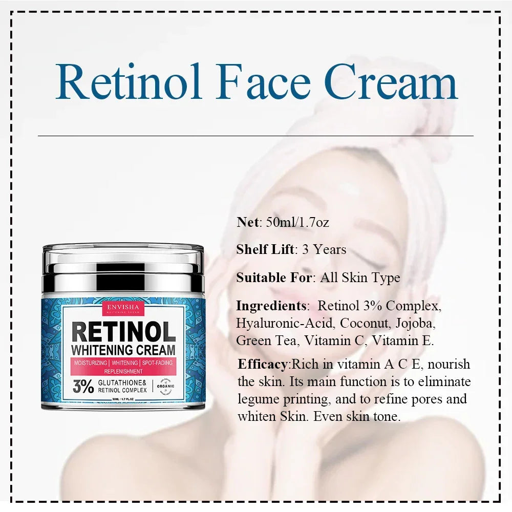 ENVISHA Neck & Face Multi-Cream – Retinol, Collagen & Vitamin C Peaceful Pleasures Health and Wellness