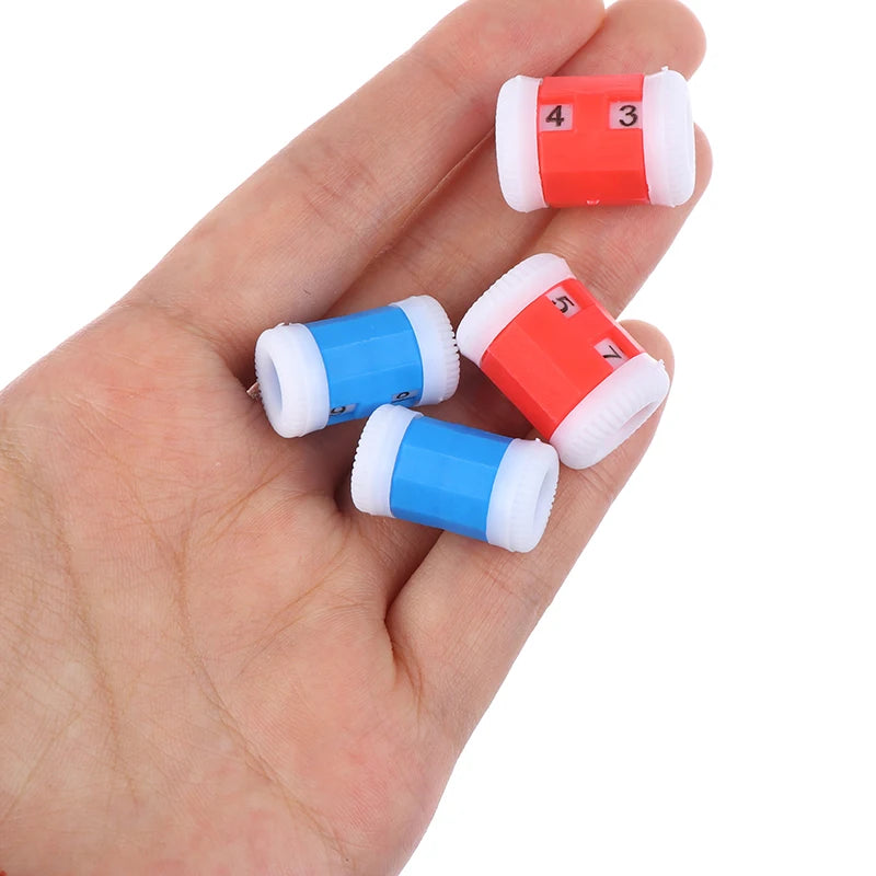 Knitting Row Counter Set – 4 Pcs Plastic Needle Counter | HELTC