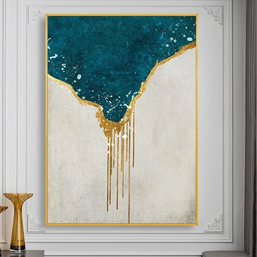 Nordic Minimalist Abstract Handmade Canvas Oil Painting Wall Decor Art Hanging Picture Poster Living Room Bedroom Hotel Mural Peaceful Pleasures Health and Wellness