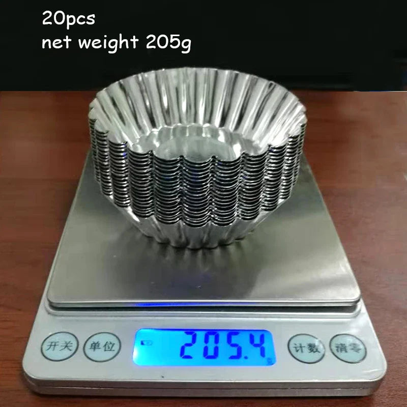 20-Pack Chrysanthemum Aluminium Tart & Cookie Baking Molds