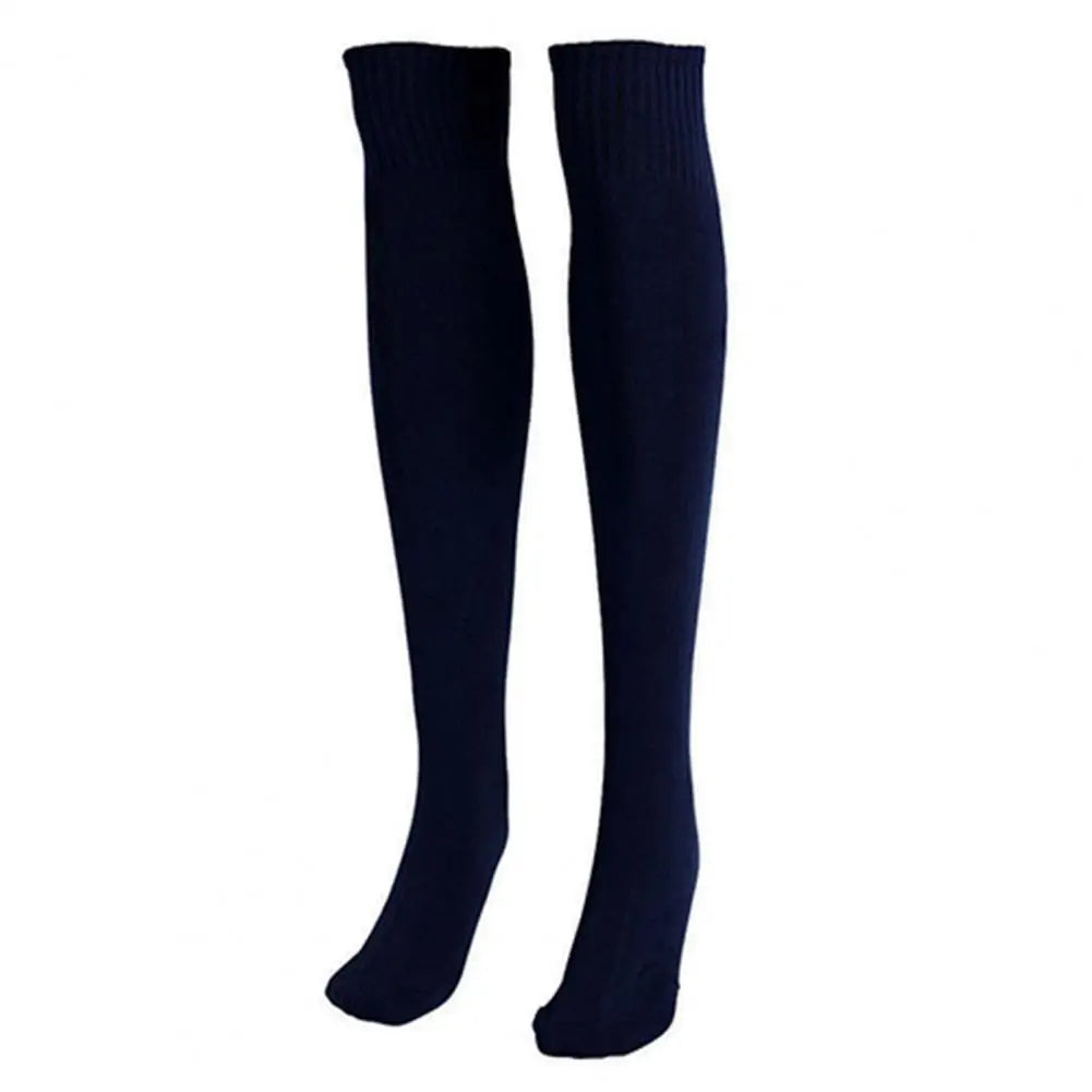 1 Pair Sports Socks Men Women Solid Color Anti-slip Stocking Soccer Football Cycling Knee Socks Sports Basketball Socks Peaceful Pleasures Health and Wellness