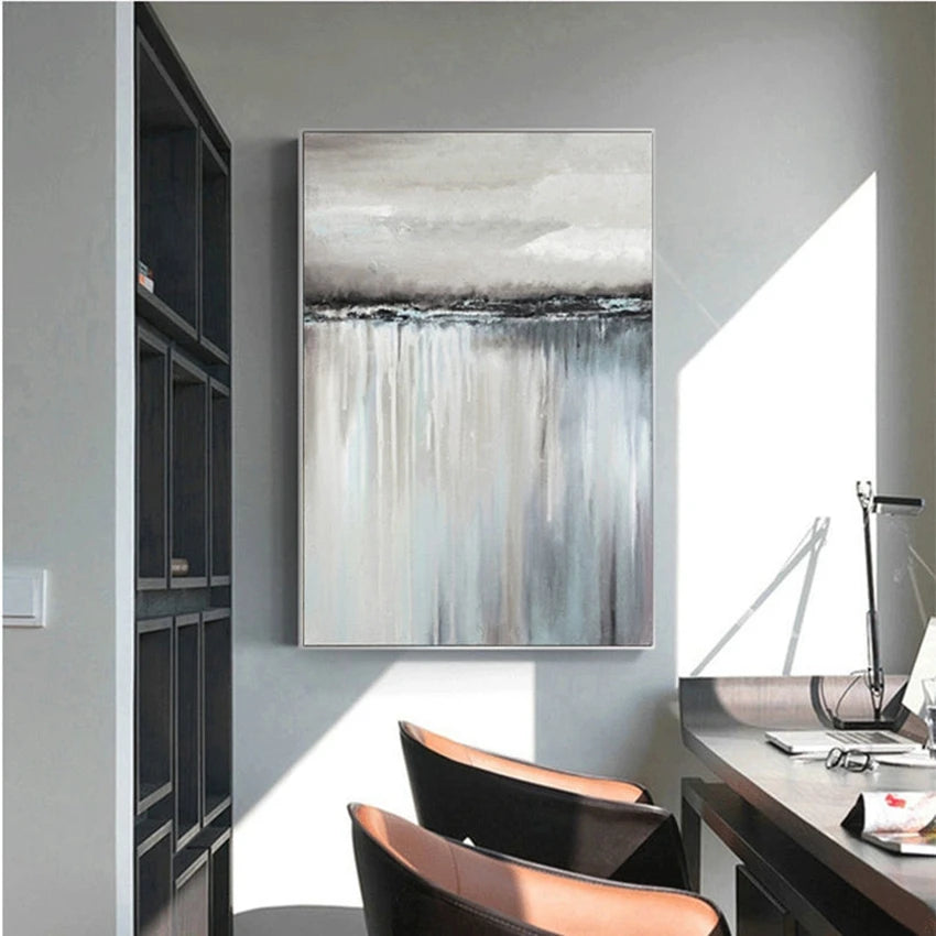 Abstract Hand Drawn Canvas Oil Painting Size Image Custom Wall Decor Living Room Mural Bedroom Porch Hotel Office Hanging Poster Peaceful Pleasures Health and Wellness
