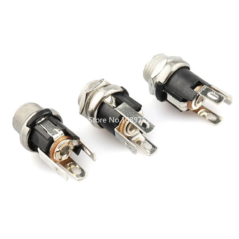 10pcs 5.5x2.1mm 5.5x2.5mm DC Socket With Nut DC Power Jack Socket Female Panel Mount Connector DC025 DC-025 Peaceful Pleasures Health and Wellness