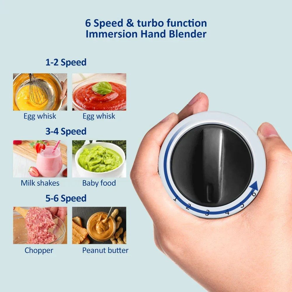 BioloMix HB-3302 1200W 5-in-1 Immersion Hand Blender | Mixer Peaceful Pleasures Health and Wellness