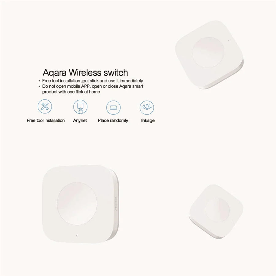 Original Aqara Wireless Mini Switch Zigbee Sensor One Key Control Button Smart Remote Control Home Automation for Homekit MiHome Peaceful Pleasures Health and Wellness
