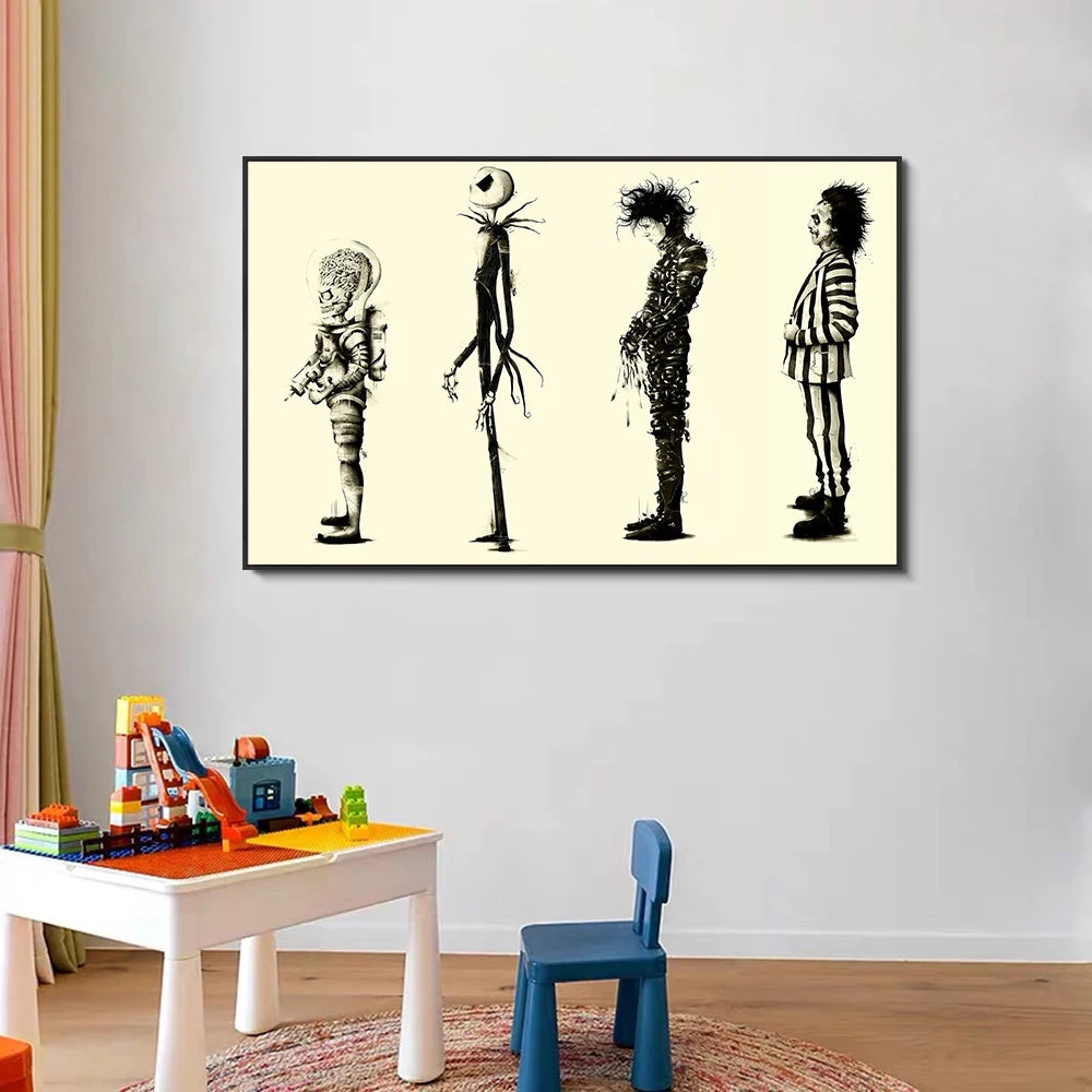Edward Scissorhands Tim Burton Canvas Wall Art Print