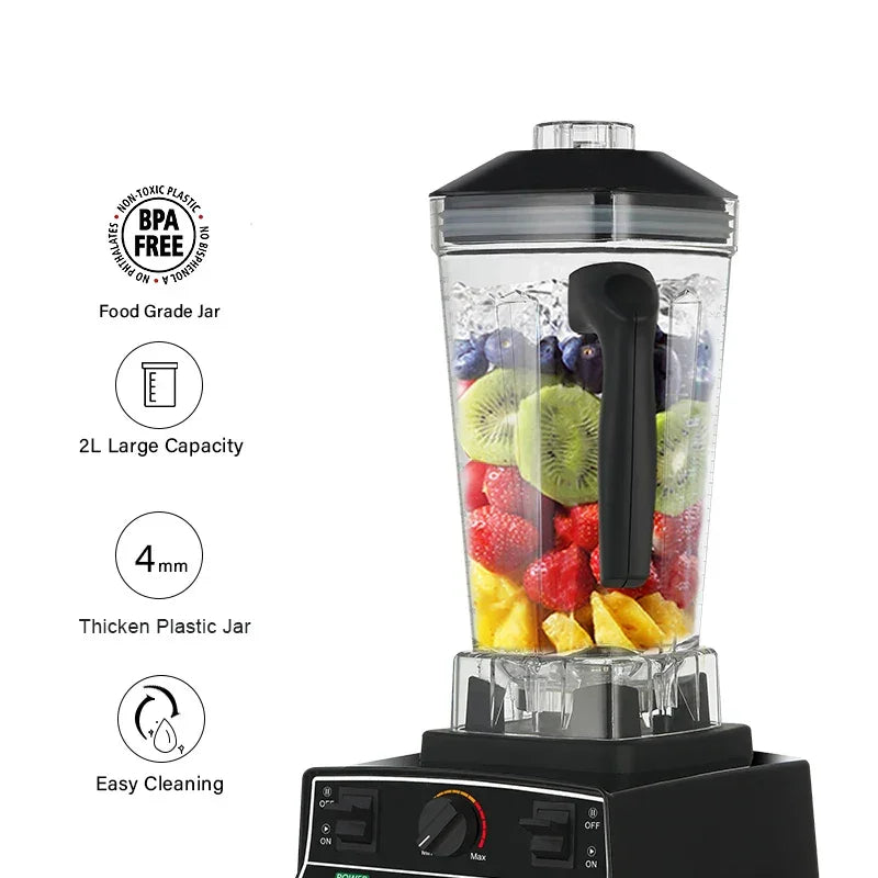 BioloMix BPA Free 2L Jar 2200W Professional Smart Timer Pre-programed Blender Mixer Juicer Food Processor Ice Smoothies Crusher Peaceful Pleasures Health and Wellness