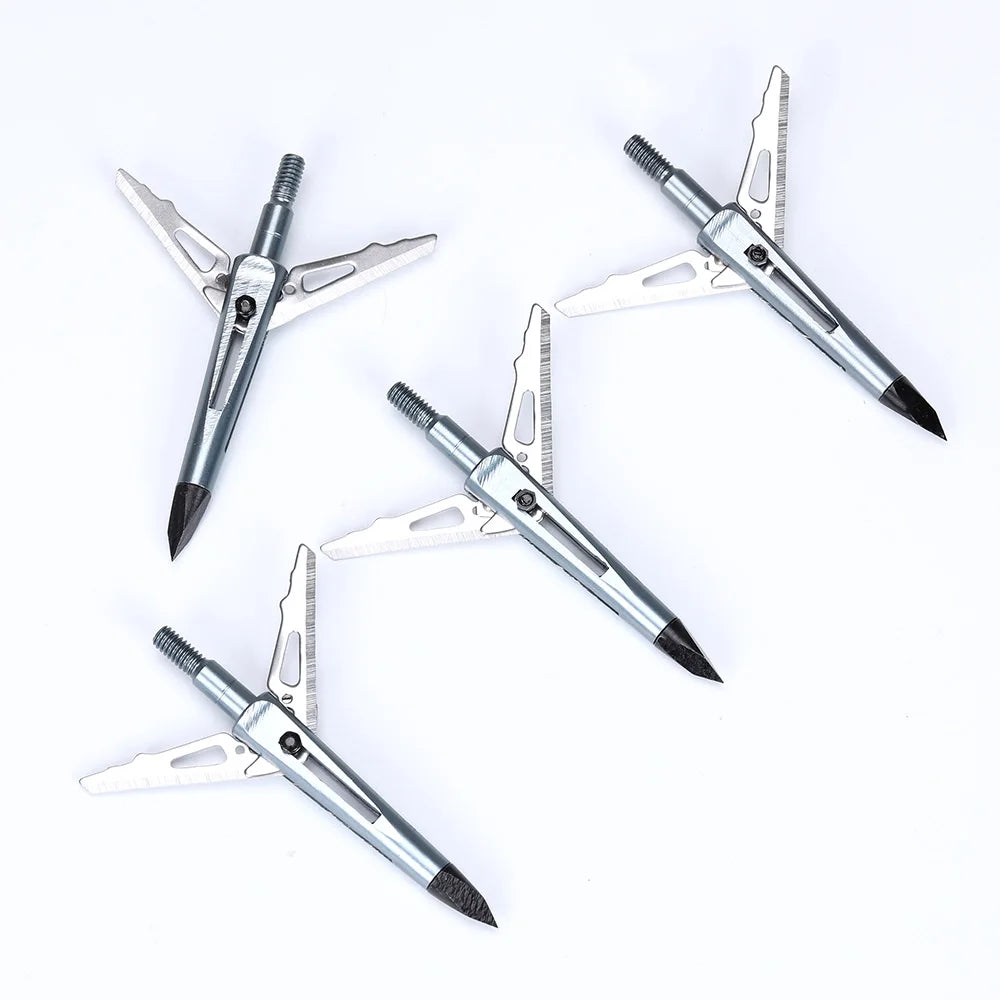 3 6 Hunting Archery Fixed 2 Blade Broadhead Stainless Alloy Arrowhead