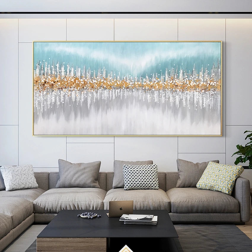Wholesale wall art pictures for hotels Hand painted abstract acrylic oil painting on canvas art poster for living room bedroom Peaceful Pleasures Health and Wellness