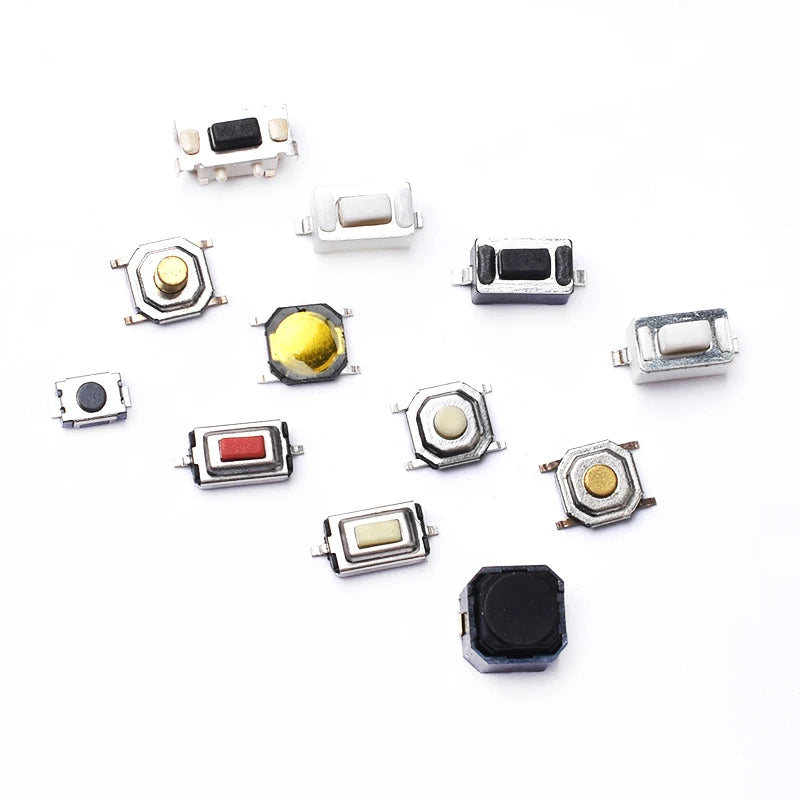 50PCS Tact Switch Silicone Button Micro Switch 3*4*2mm 3x6x4.3mm 2Pin 3x6x2.5mm 4*4*1.5mm SMD 4 Feet Peaceful Pleasures Health and Wellness