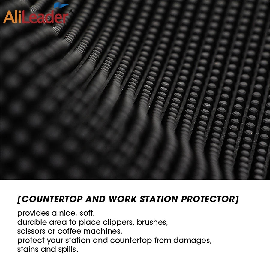 Alileader 30x60cm Non-Slip Barber Mat Hairdressing Tool Anti-Skid Pad for Clippers Salon Use Beauty Hair Salon Mat Peaceful Pleasures Health and Wellness