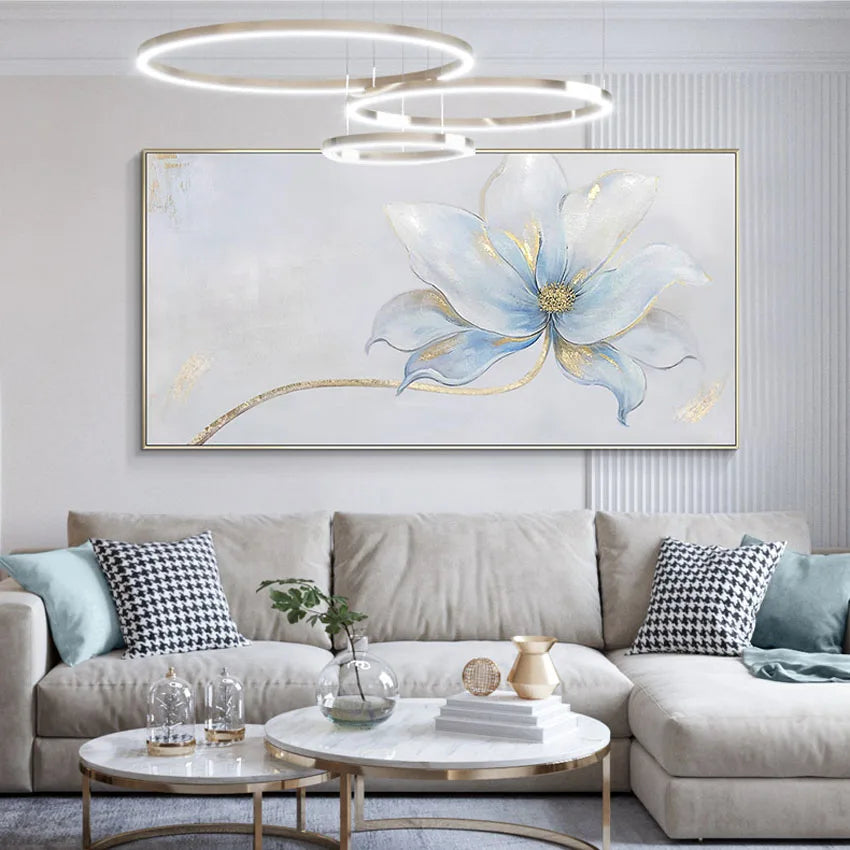 Beautiful Flower Horizontal Version Handmade Canvas Oil Painting Wall Decor Art Hanging Poster For Living Room Bedroom And Hotel Peaceful Pleasures Health and Wellness