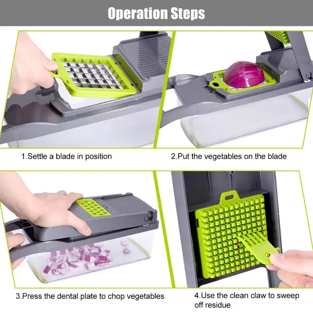 Vegetable Chopper Multifunctional Grater Cutter Kitchen Tools Peaceful Pleasures Health and Wellness