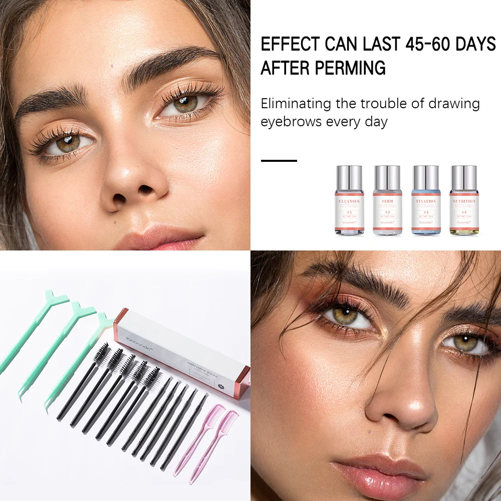 New Brow Lamination Kit Eyebrow Lifting Perming Lotion Kit With Brush Cling Flim Tools Hot Eye Brow Setting Cream Salon Supplies Peaceful Pleasures Health and Wellness
