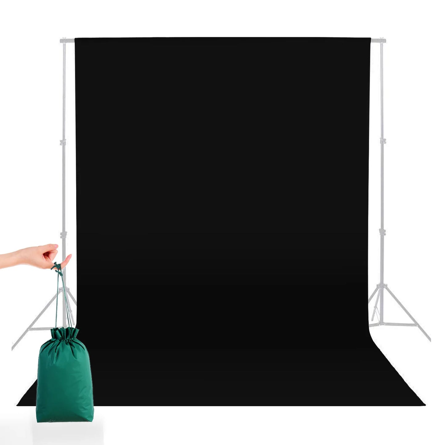 Black Photo Backdrop – Photography, Video & Party Curtain