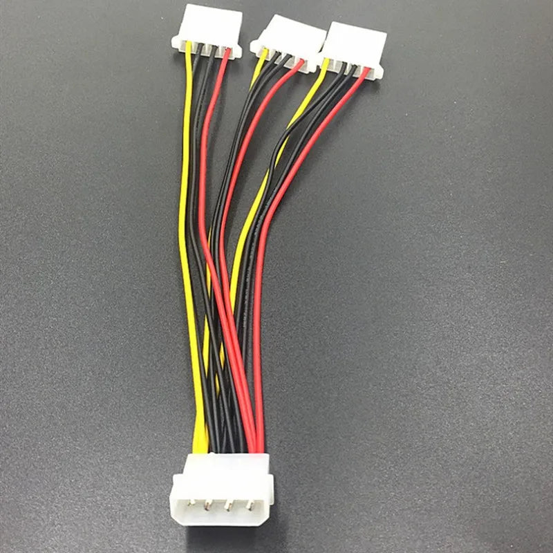 10/5/2/1PCS 4Pin IDE Power Cables 4 Pin Molex Male To 3 Port Molex IDE Female Power Supply Splitter Adapter Cable 20cm 22AWG Peaceful Pleasures Health and Wellness