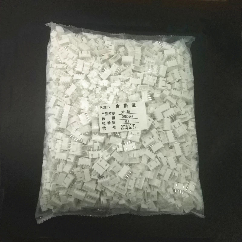 2000pcs XH2.54 2p 3p 4pin 2.54mm Pitch Pin Header JST Wire Connectors Adaptor XH 2.54mm Spacing Connector Peaceful Pleasures Health and Wellness