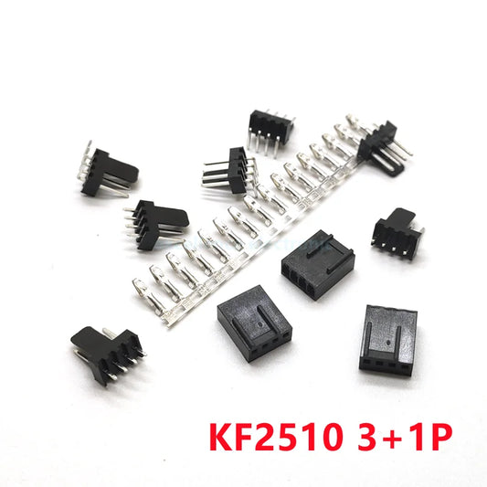 20PCS/Lot 2510 2.54mm KF2510 3+1P KF2510-4AW Male Female Housing Connector Straight Right Angle Pin Header 2.54mm 4pin Peaceful Pleasures Health and Wellness