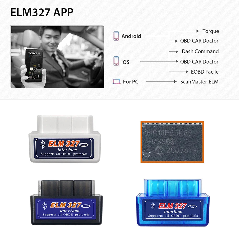 ELM327 OBD2 Bluetooth & WiFi Car Diagnostic Scanner V1.5