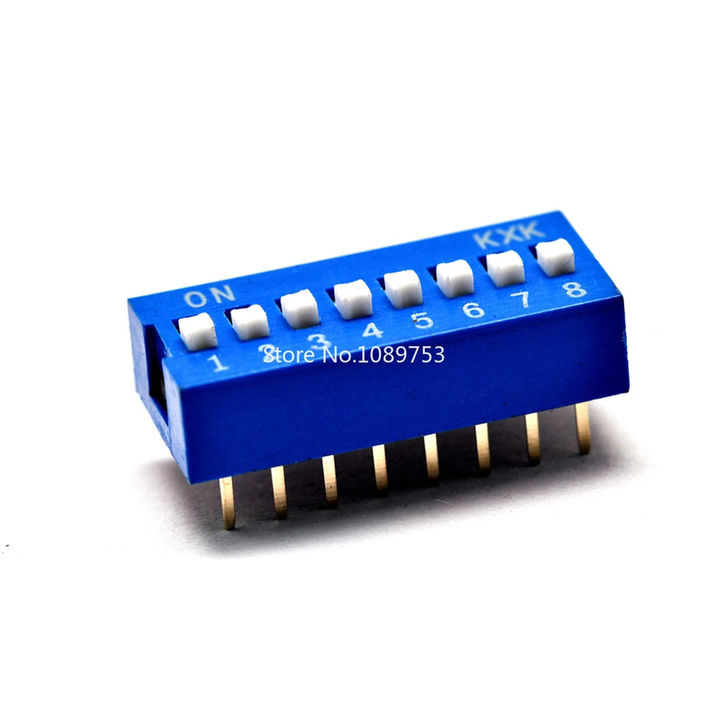 35PCS/LOT Blue Dip Switch 1 2 3 4 5 6 8 Way 2.54mm Toggle Switch Snap Switches Mixed Kit Each 5PCS Combination Set Peaceful Pleasures Health and Wellness