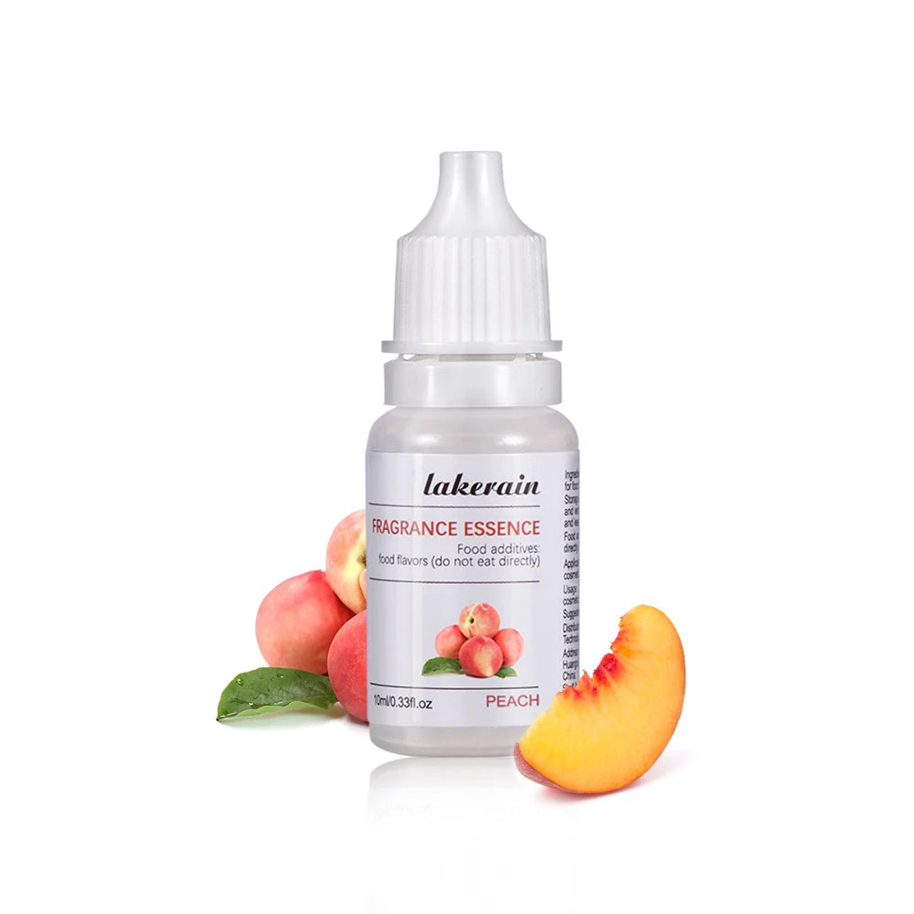 10ml Lip Gloss Liquid Pigment Flavor Essence Oil Drop for Clear Lip Gloss Base Gel Lip Glaze Odorless Moisturizing Lipgloss Base Peaceful Pleasures Health and Wellness peach essence