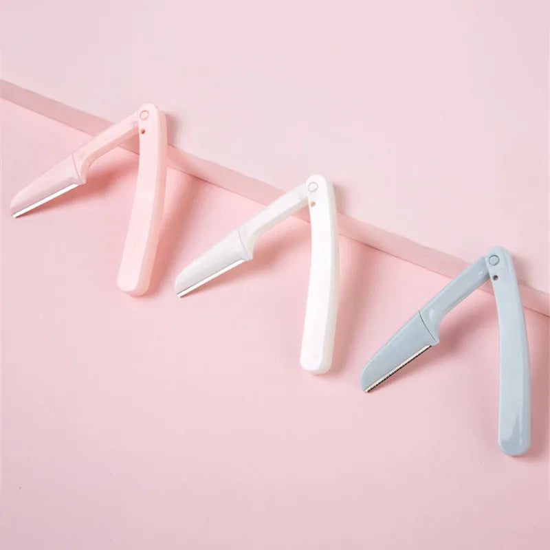 Foldable Eyebrow Trimmer Razor – Stainless Steel | 1 or 3pcs