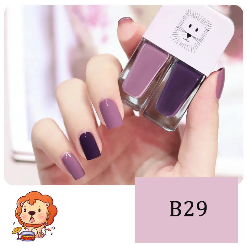 2-in-1 Candy Color Nail Polish | Quick Dry Waterproof Water-Based