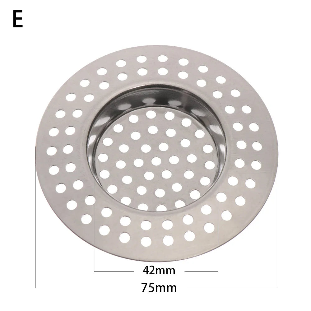 2-Pack Stainless Steel Sink Drain Hair Catcher Strainer Filter