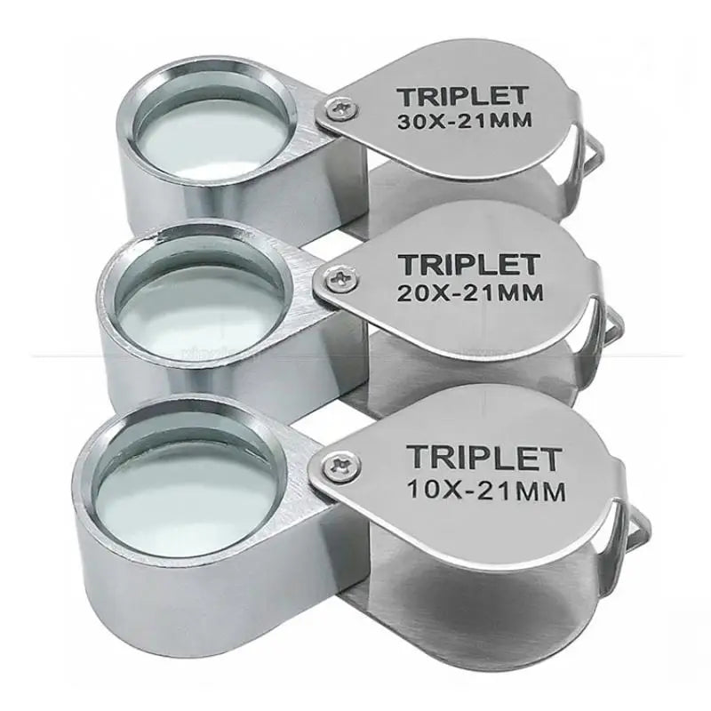 Folding Jewllery Loupe Portable Magnifying Glass Pocket Size Lovely Jewllery Magnifier Glasses 10X 20X 30X Magnification Metal Peaceful Pleasures Health and Wellness