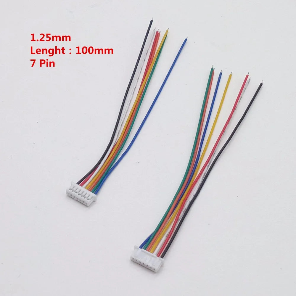 100Pcs/Lot 1.25 Wire Cable Connector JST 2/3/4/5/6/7/8/9/10Pin Electronic Line Single Head Connect Terminal Plug 28AWG 10cm Diy Peaceful Pleasures Health and Wellness