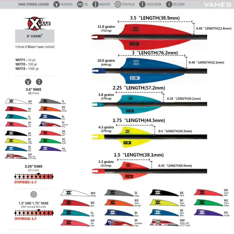 50 Archery BOLT Fletching Vane Crossbow Arrow Feather DIY Hunting