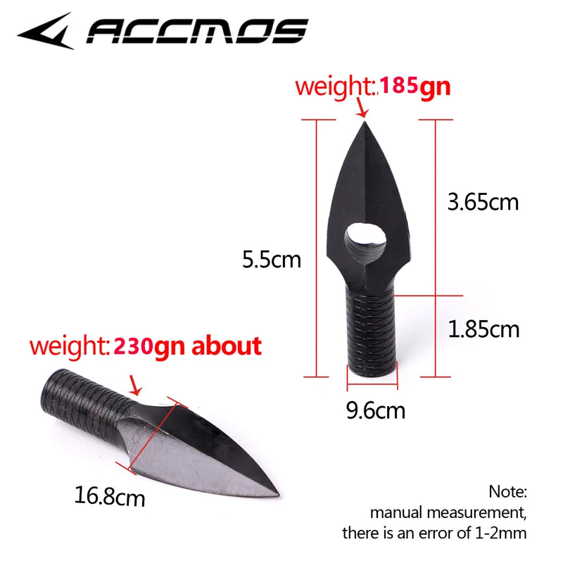 6 12 Tips 185 230gn Arrow Heads Archery ID8mm DIY Hunting Metals