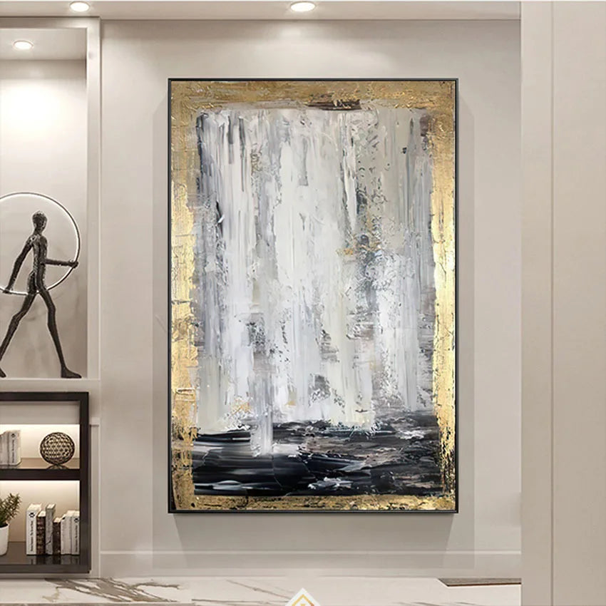Marvel Textured Hand-painted Canvas Oil Painting Home Wall Decorative Art Poster Non-toxic Acrylic Pigment For Interior Decor Peaceful Pleasures Health and Wellness