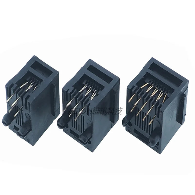 10pcs RJ11 Telephone Jack Connector 4P4C 6P6C 8P8C Vertical Crystal Head Female Socket Black Peaceful Pleasures Health and Wellness