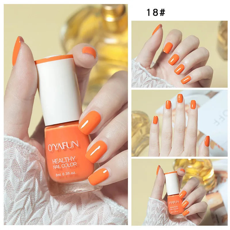 Quick-Dry Tearable Nail Polish | Glitter Matte Waterproof 40 Colors