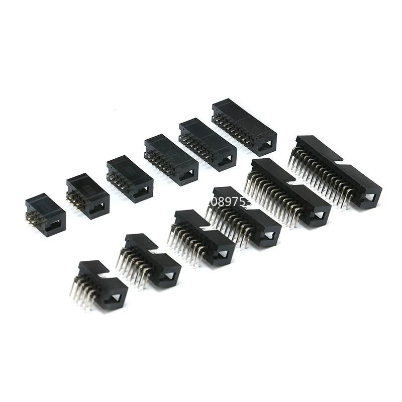 10PCS DC3 JTAG ISP Socket 2.54mm IDC Box Header Connector 6P/8P/10P/14P/16P/20P/30P/34P/40P Double Row Straight / Curved Needle Peaceful Pleasures Health and Wellness