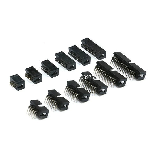 10PCS DC3 JTAG ISP Socket 2.54mm IDC Box Header Connector 6P/8P/10P/14P/16P/20P/30P/34P/40P Double Row Straight / Curved Needle Peaceful Pleasures Health and Wellness