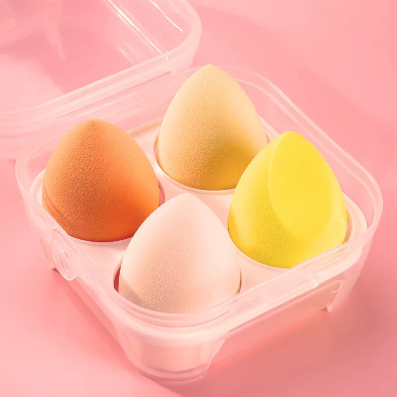 4-Pack Makeup Blending Sponge Puffs | Dry & Wet Foundation