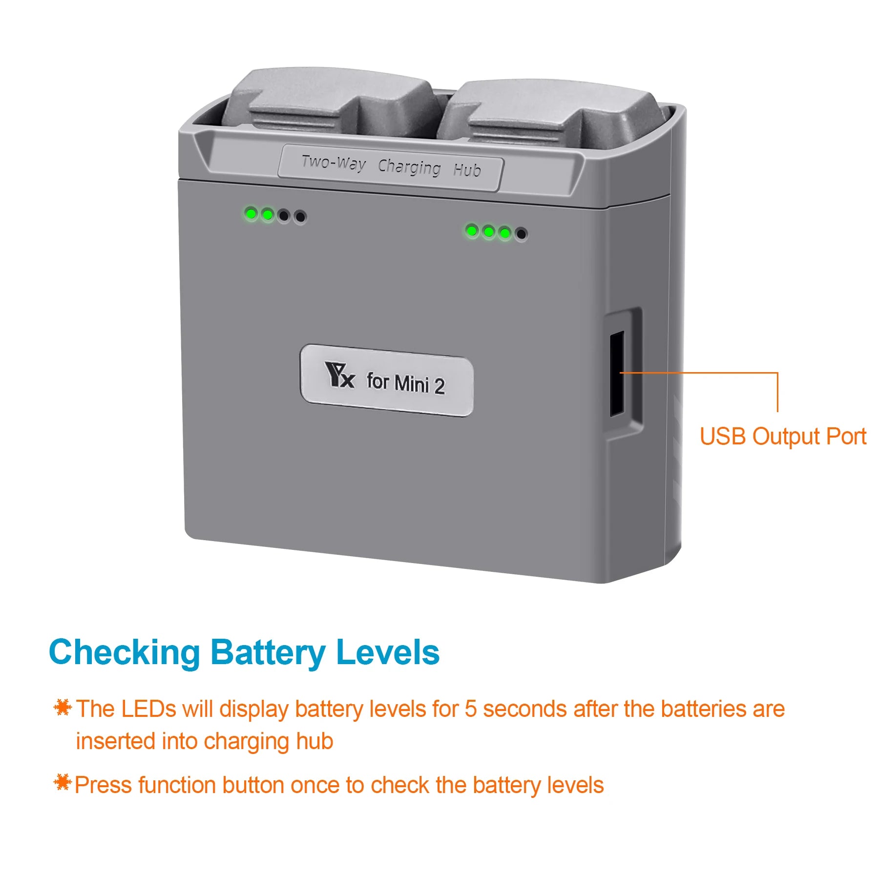 Mini 2/Mini SE Battery Charger Two Way Charging Hub Drone Batteries USB Charger For DJI Mini 2/Mini SE Accessories Peaceful Pleasures Health and Wellness