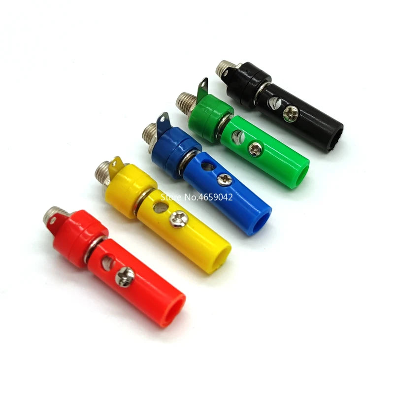 5 Pairs 4mm Banana Plug and Socket Kit Audio Speaker To Insert Connector DIY Model Parts Peaceful Pleasures Health and Wellness