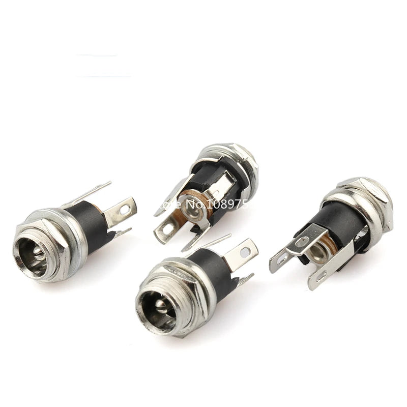 10pcs 5.5x2.1mm 5.5x2.5mm DC Socket With Nut DC Power Jack Socket Female Panel Mount Connector DC025 DC-025 Peaceful Pleasures Health and Wellness