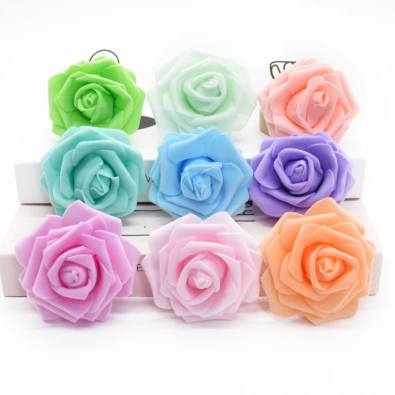 Artificial Silk Rose Heads 20/40PCS – Wedding & Home Decor
