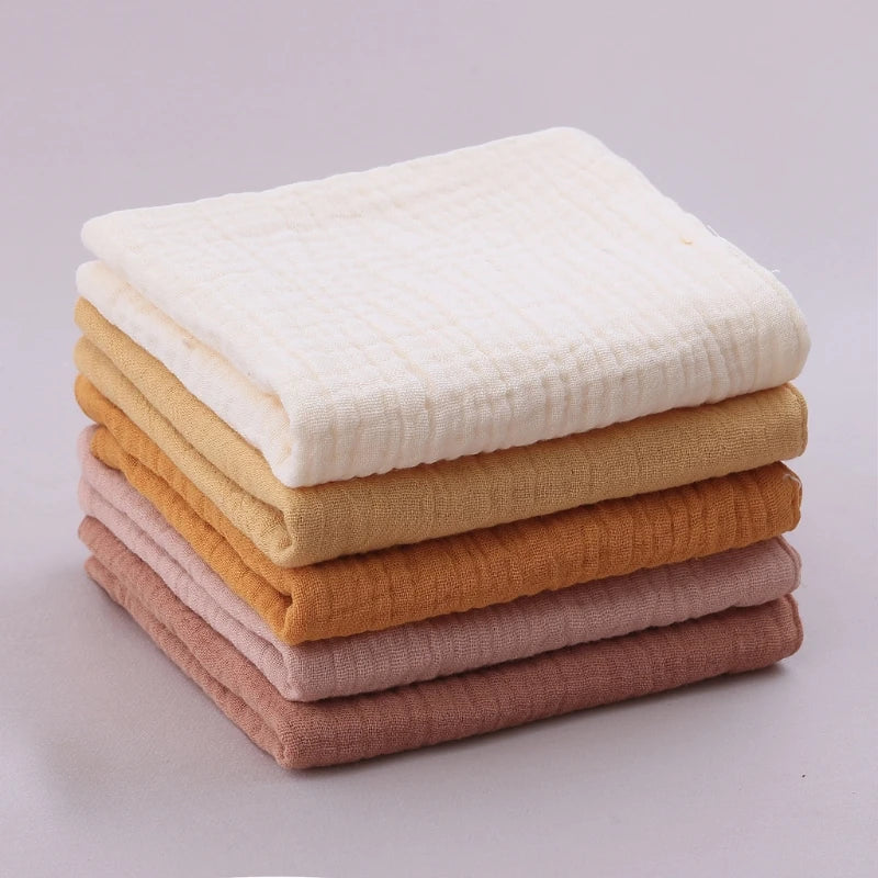 5-Pack Baby Cotton Gauze Washcloths – Soft Burp & Bath Towel