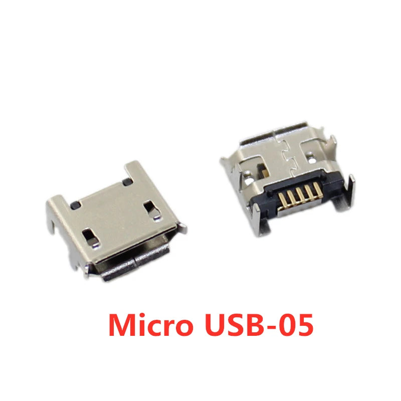 10pcs/Lot Micro USB 5 Pin SMT Socket Connector Type B Female Placement SMD DIP USB Charging Connectors Peaceful Pleasures Health and Wellness micro usb-5 10PCS