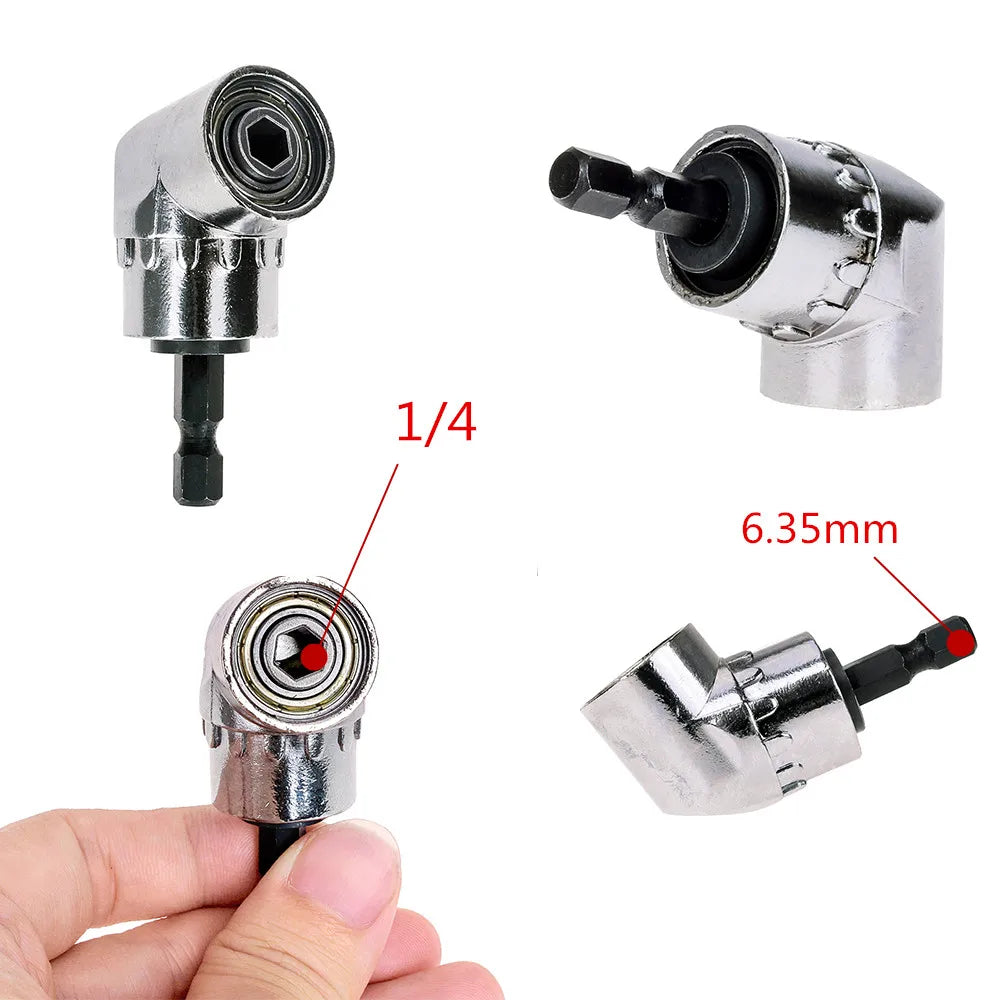 105 Degree Screwdriver 1/4 inch Extension Hex Drill Bit Adjustable Hex bit Angle Driver Screwdriver Socket Holder Adaptor Tools Peaceful Pleasures Health and Wellness