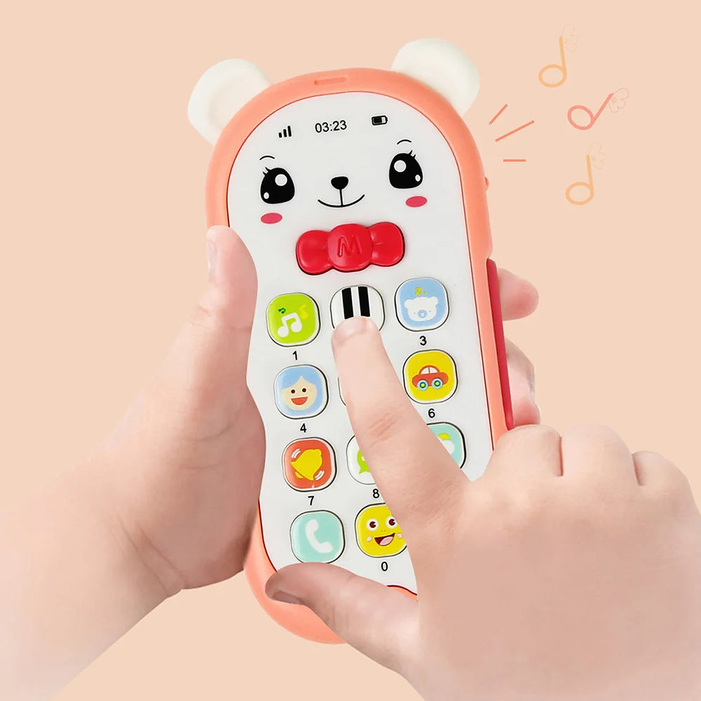 Baby Musical Mobile Phone Cartoon Teether Sound Light Telephone