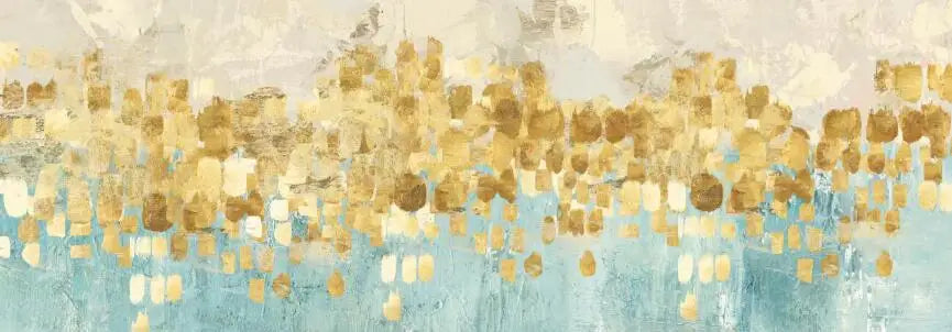 Modern Abstract Oil Painting on Canvas Posters and Prints Wall Art Painting Blue Abstract Art Picture for Living Room Home Decor Peaceful Pleasures Health and Wellness 30x90cm No Frame PC5755