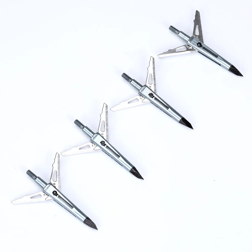 3 6 Hunting Archery Fixed 2 Blade Broadhead Stainless Alloy Arrowhead
